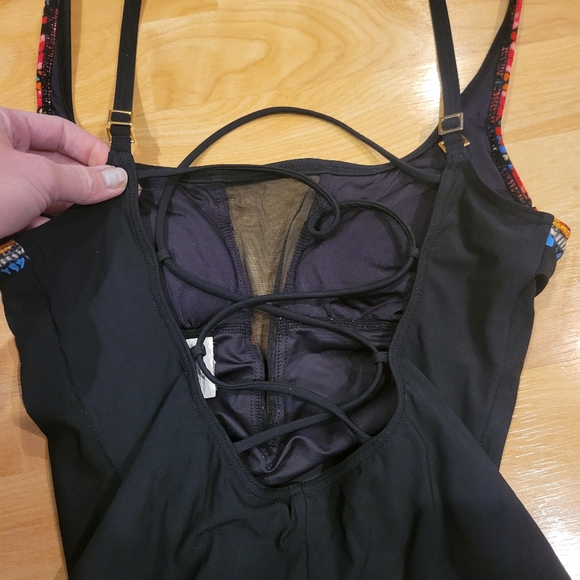 La Blanca One Piece Swim Suit Black Size 4 - Picture 8 of 12
